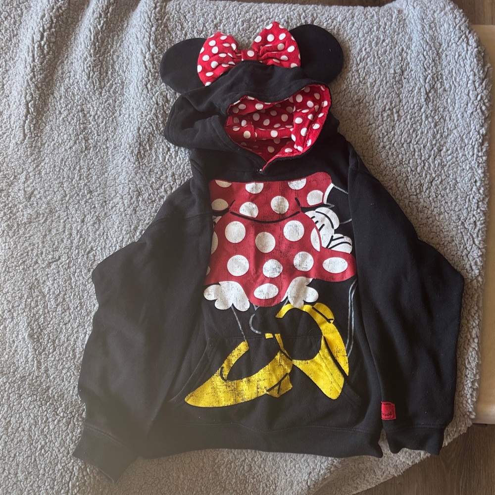 Disney Black and Red Minnie Mouse Kids Sweater